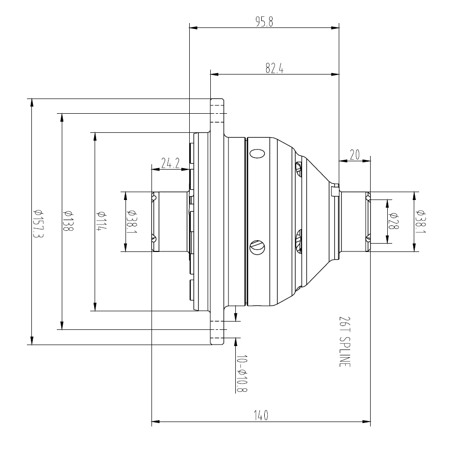 Hauptteil, Mechanik, Kugellager, Technische Zeichnung, Durchmesser