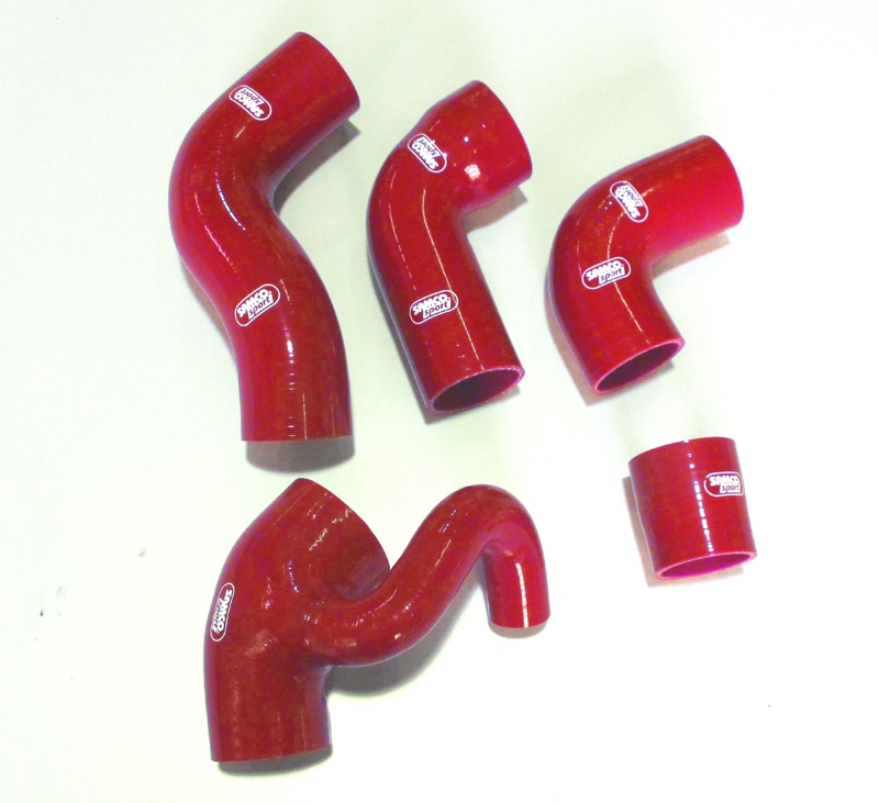 Samco Volvo 850T5/850T5R/S70T5/V70T5  96-00 5-teiliges Ladeluftsystem rot