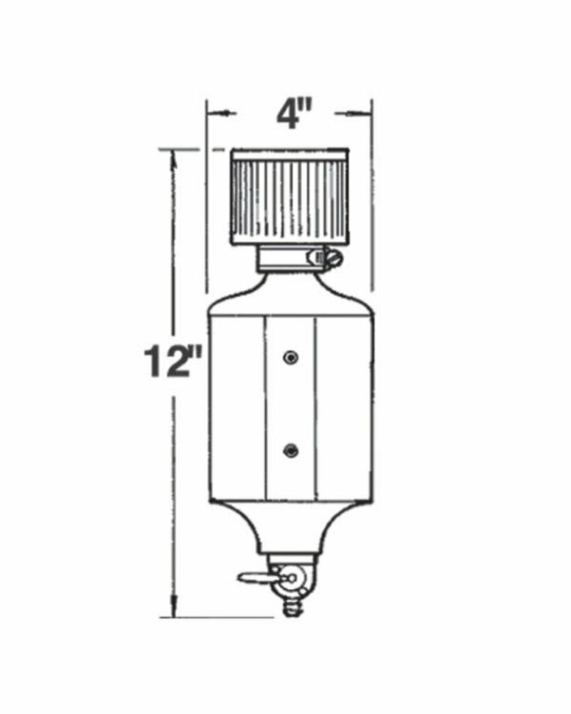 JAZ Breather Öl Catchtank  Anschluss D10 UNF Inhalt 1 quart (0,95 ltr.)