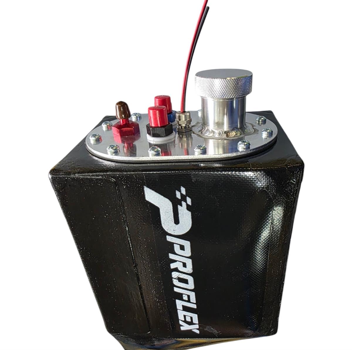 ProFlex Sicherheitstank  2 gal. 6 ltr.  FIA FT3 zugelassen komplett mit Deckplatte und Pumpe