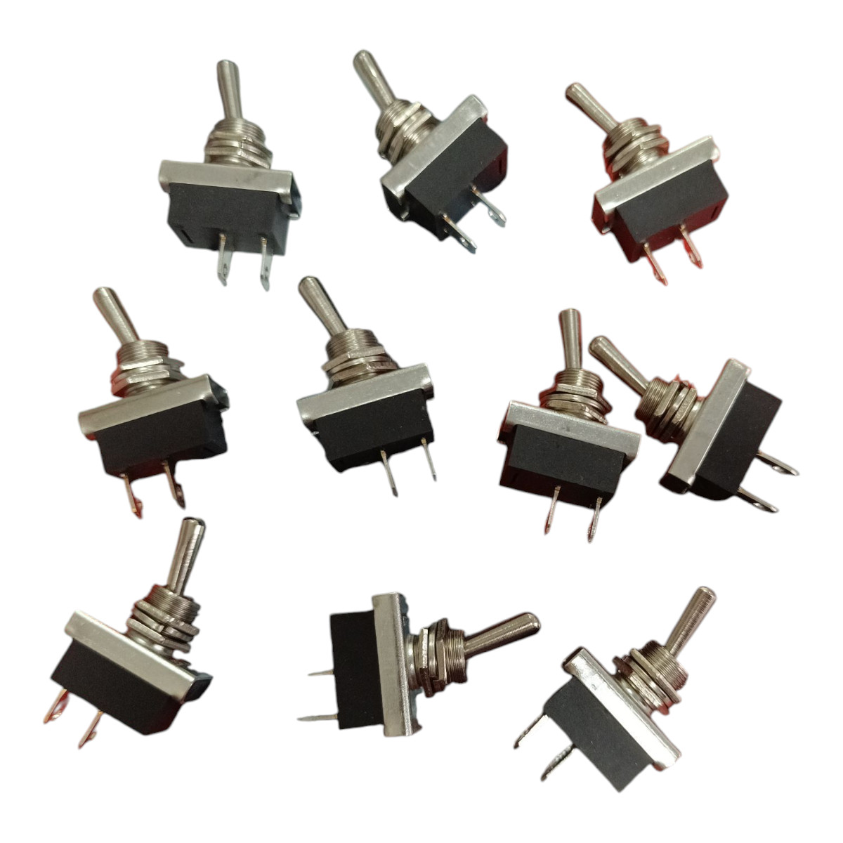 Metall Kippschalter On/Off  - 10 Stück 25A 12V Steckkontakte