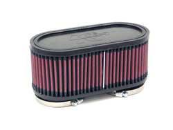 K&N Universalluftfilter, 2 x 60mm Flansch  Oval Doppelflansch, 95x178 76lg