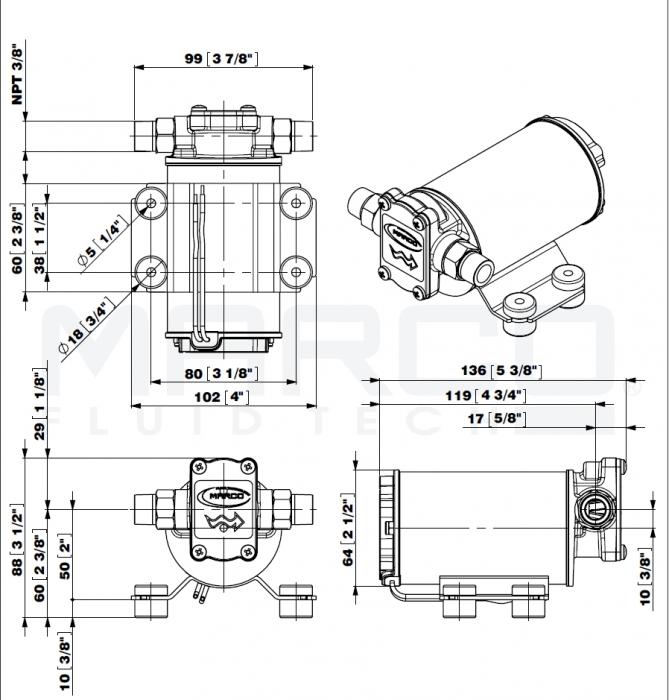 MA Zahnradpumpe Getriebeölpumpe 12V 5,5l/min