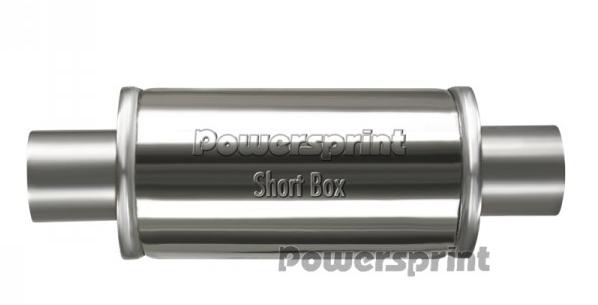 Powersprint Schalldämpfer Short Box 
rund Ø 76 mm 370 mm Länge