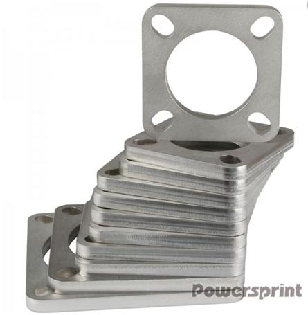 Powersprint Quadrat-Flansch 
76 mm Ø Rohrausschnitt