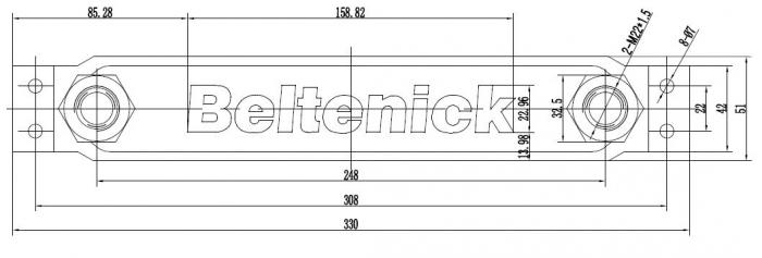 Beltenick Ölkühler M22 x1,5 330mm lang
13 Reihen (99mm)