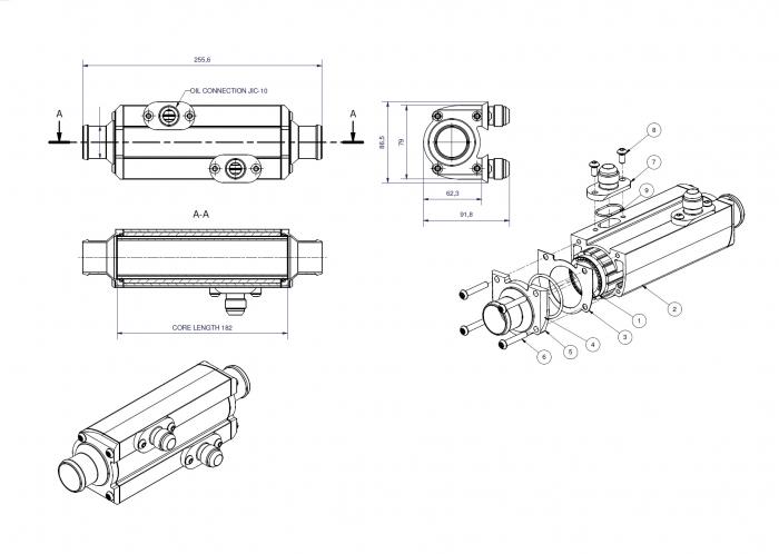 Laminova Ölkühler Wärmetauscher 182mm / 255mm
Dual Core / Doppelkern