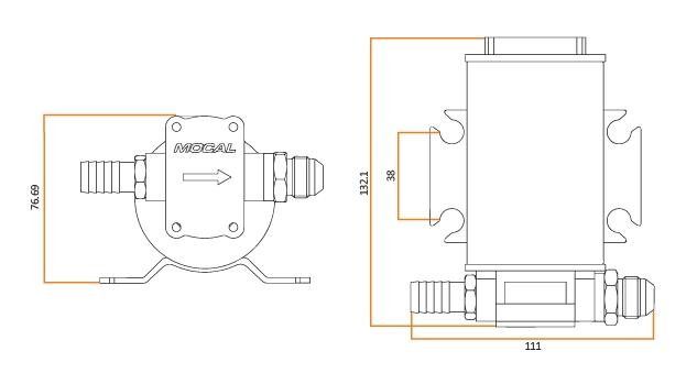Elektrische Zahnradpumpe EOP2 Ölpumpe 
Getriebe- oder Differenzialkühlung und Turboladerölkühlanlagen