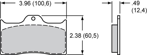 Bremsbeläge GoldFren Wilwood Dynalit) (7112) 
Typ 1798 Material  S3-ZNZ/K