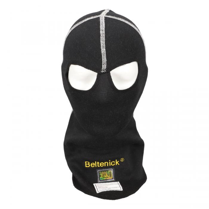 Beltenick Kopfhaube Balaclava 2-lagig schwarz, Augenlöcher
FIA 8856-2018