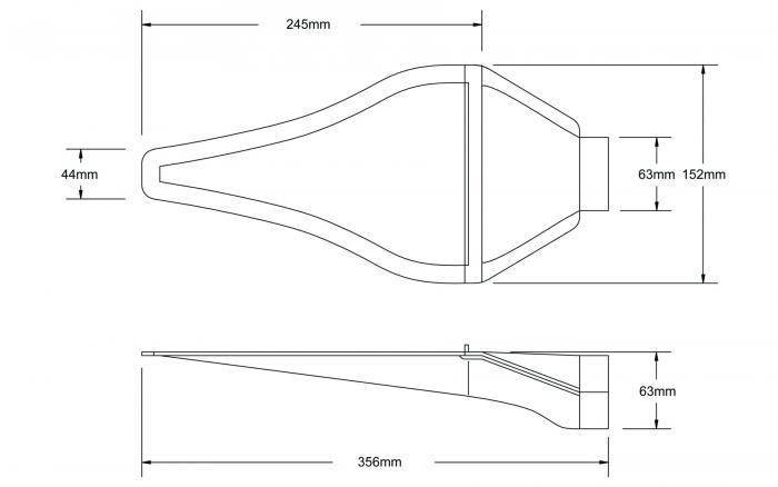 NACA Air Duct Lufteinlass 
Kunststoff schwarz 63mm