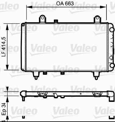 Wasserkühler Fiat Ducato 
Netz - 663x415x33mm (Rechts)