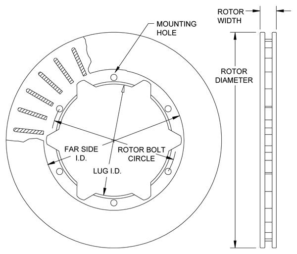 RMD Bremsscheibe Ultralite Vane Rotor  
innenbelüftet 266x21mm 