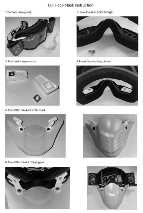 Facemask für RNR Colossus XL / XXL / Platinum
Set incl. Befestigung