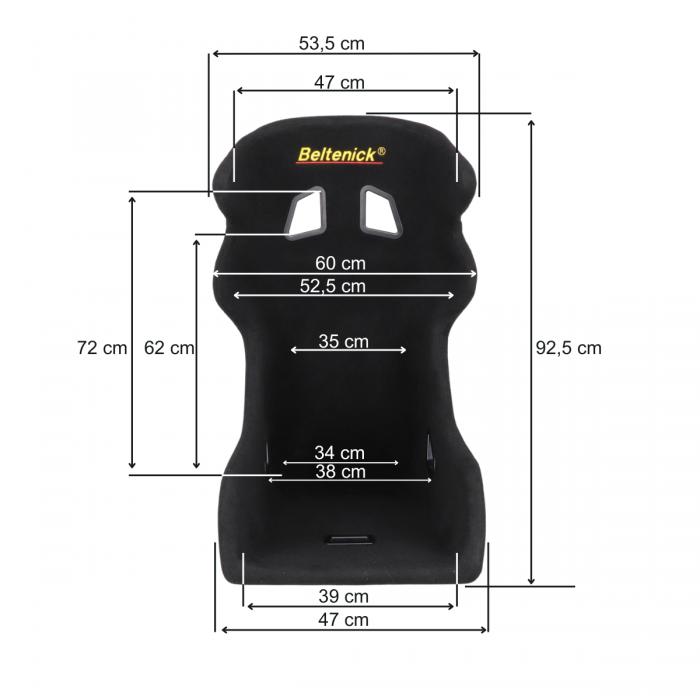 Beltenick Rennsitz CFK RST 1100 Ohrenschalensitz Carpet
FIA 8855-1999 Carbon Mesh