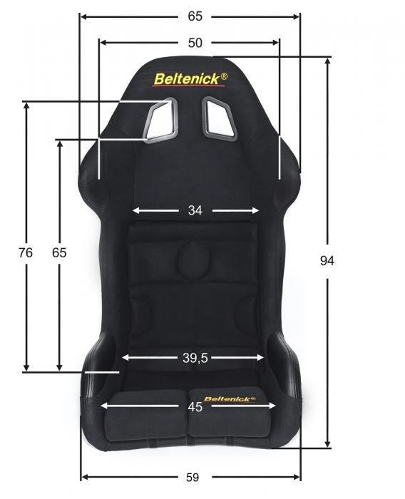Beltenick Rennsitz RST 800 Vollschalensitz
Größe L, schwarz, Skyleder (PVC) FIA 8855-1999 