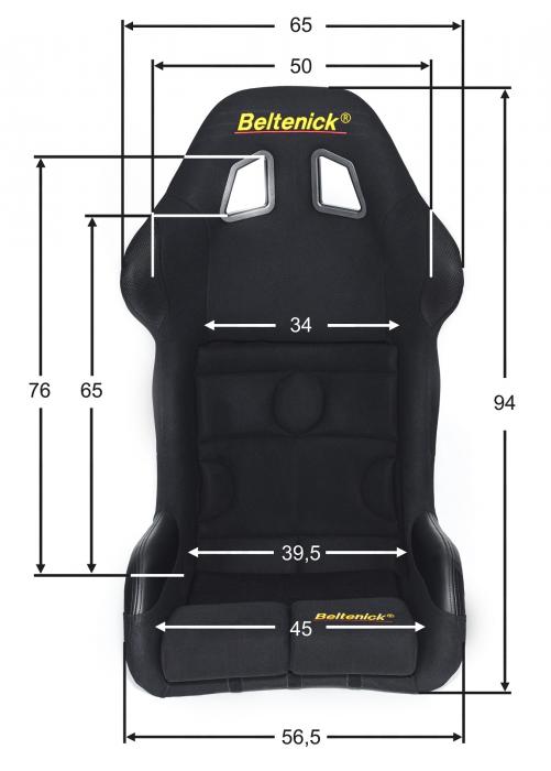 Beltenick Rennsitz RST 800 Vollschalensitz
Größe L, schwarz, Stoff (Velvet) FIA 8855-1999 