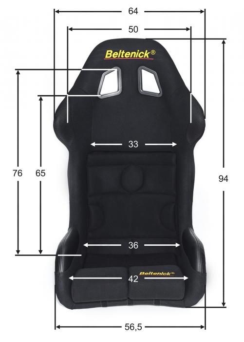 Beltenick Rennsitz RST 800 Vollschalensitz
Größe M, schwarz, Stoff (Velvet) FIA 8855-1999 