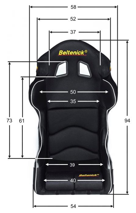 Beltenick Rennsitz RST 900 Ohrenschalensitz 
Größe L, schwarz, Stoff (Mesh) FIA 8855-1999