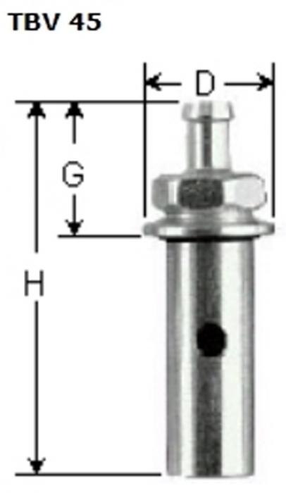 Be- und Entlüftungsventil klein 
für 8mm Bohrung 