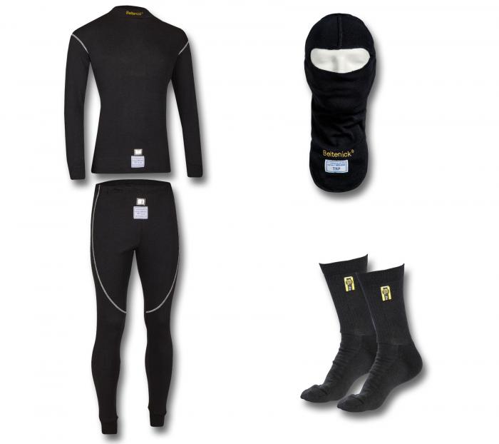 Beltenick Unterwäsche Komplett Set schwarz
Homologation FIA 8856-2018