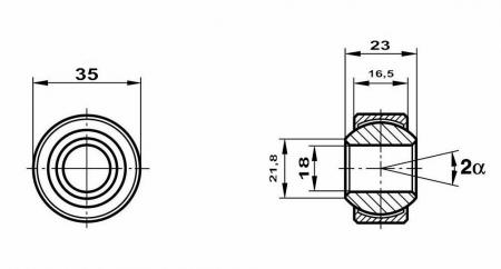 Motorsport Gelenklager 18x35x23/16,5 MS 
 GXSW 18.35 Lager nicht vorgespannt