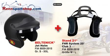 Hans Komplettangebot Open Face
Helm schwarz: Gr. XL, Hans Club 3: Gr. L (Kragenweite ab 42 cm)