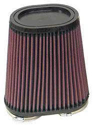 K&N Universalluftfilter, 2 x 60mm Flansch 
Oval Doppelflansch, 95x159 171lg