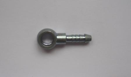 Stahl-Ringstück 4mm Schlauch 
Bohrung 8mm Durchmesser