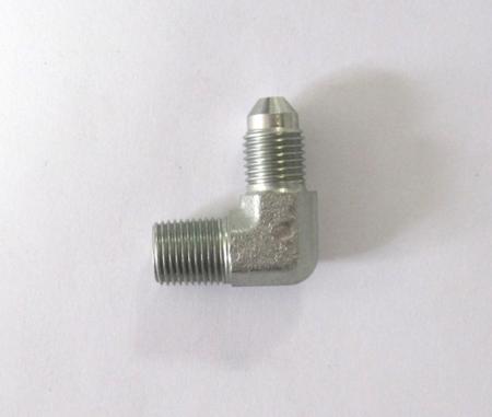 Adapter JIC-NPT90° 
1/8x27 NPTF zu 3/8x24 JIC 