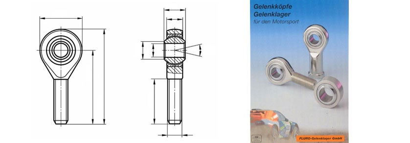 Fluro Motorsport Gelenkköpfe und Gelenklager