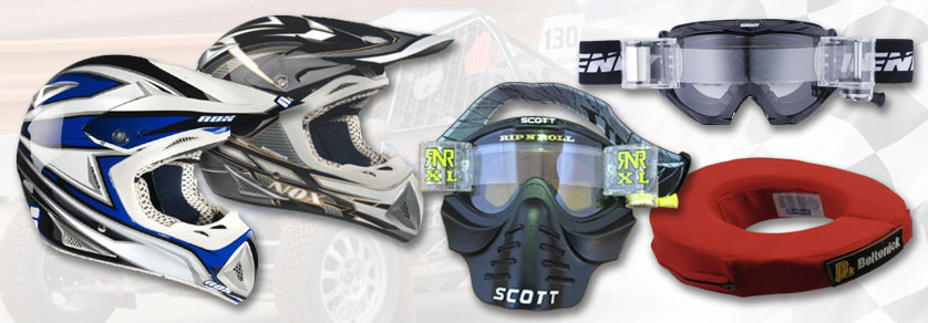 Bekleidung Helme Crossbrillen spez. für Autocross